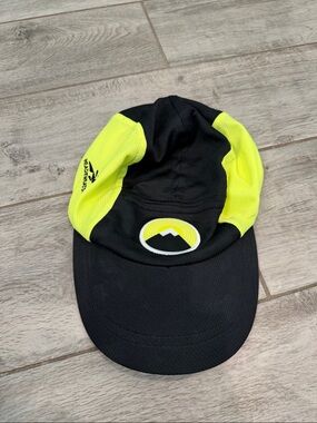 Black & Neon Yellow Performance Running Cap-HEADSWEATS BRAND